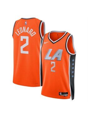 Kawhi Leonard Orange Jersey